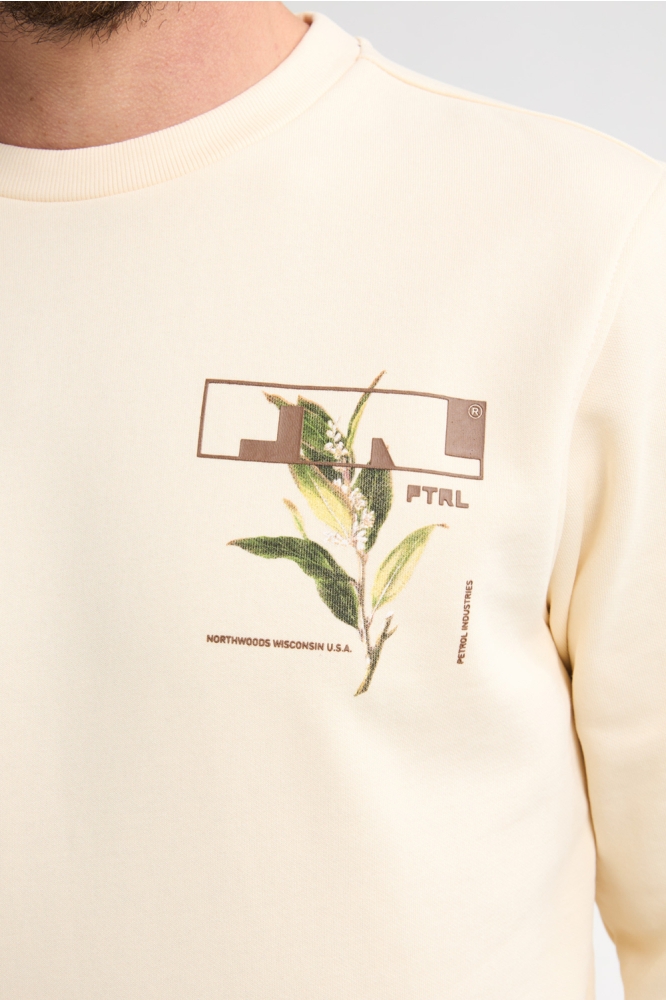 SWEATER MET PRINT M 3050 SWR340 1108 Raw Sand